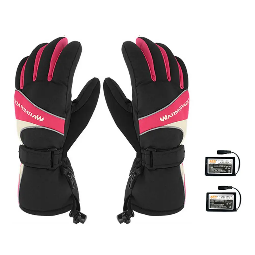

Winter Outdoor Motorcycle Bike Warm Heated Gloves USB Rechargeable Electric Heating Gloves Mitten Handwarmer For Racing Riding