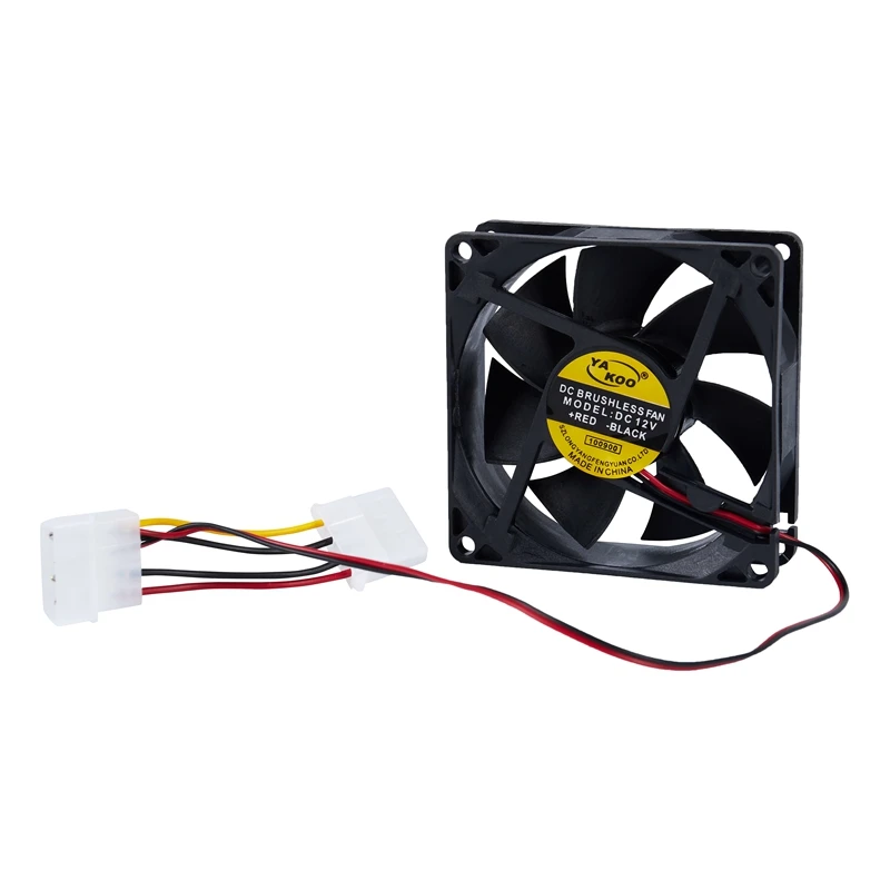 

80mm DC 12V 2W 4 Pin Male to Female Adapter PC Computer Ventilator