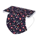 Маска одноразовая для взрослых, 3 слоя, с принтом розы, 10-50 шт.
