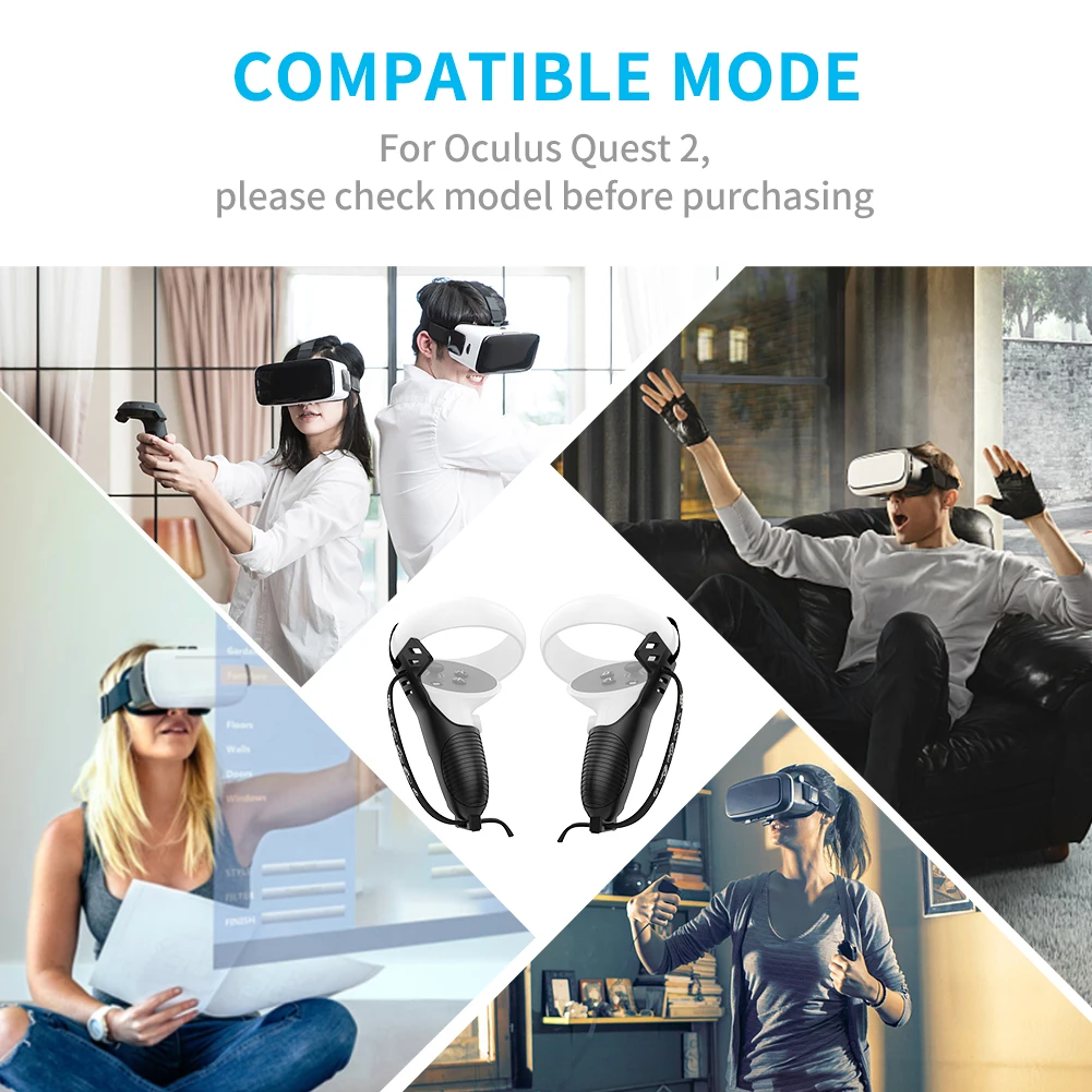 

Left Right Anti-Throw Handle Portable Touch Controller Grip Cover Replacement Part Protective Sleeve Durable For Oculus Quest 2
