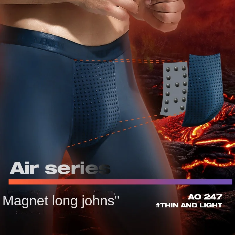 Man Winter Thermal Long John Underwear Magnetic Health Boxers Brethable Warm Leggings Erotic Lingerie Heated Insulated Pantyhose