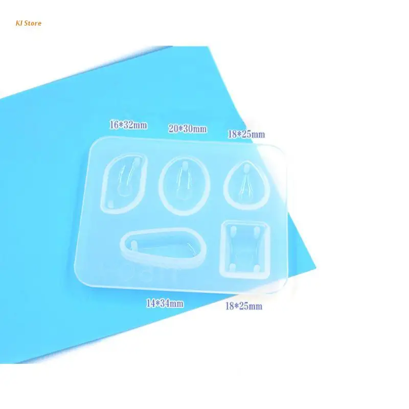 

Pendant Mould with Hole DIY Handmade Crystal Epoxy Silicone Droplet Glue Ellipse Bracelet Pendants Making Molds J78F