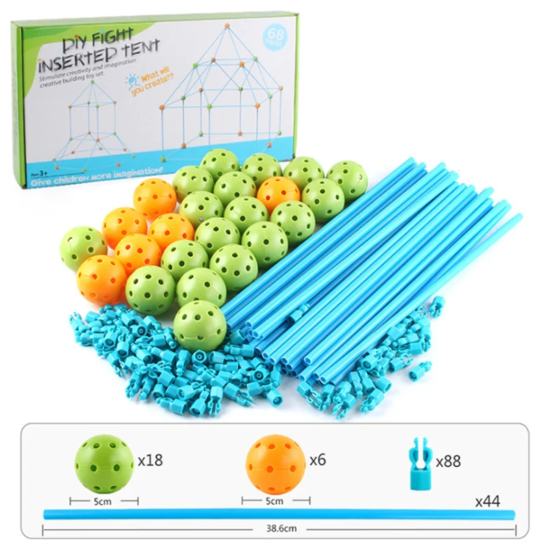Конструктор детский Форт замки палатки в комплекте 3D игровой дом сделай сам
