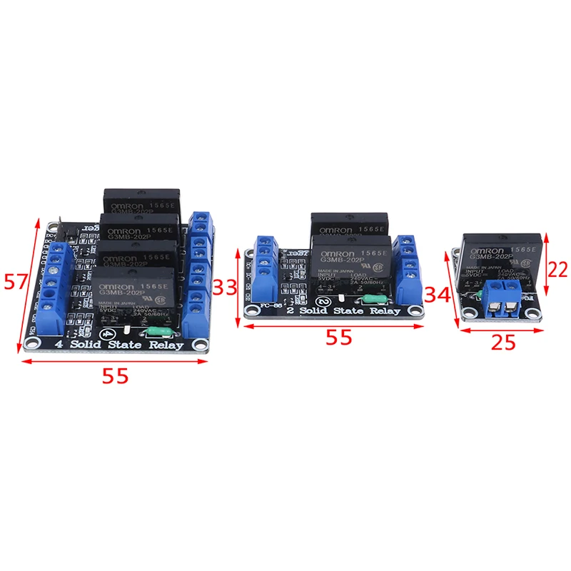 

Hot New Smart Electronics 1/2/4 Channel 5V DC Relay Module Solid State Low Level G3MB-202P Relay SSR AVR DSP DIY Kit Wholesale