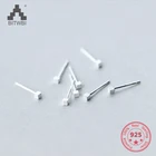 Женские серьги-гвоздики из серебра 925 пробы, с матовой поверхностью