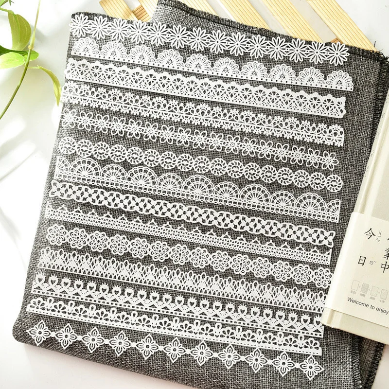 10 шт. ручная работа цветок кружевные края Крафтовая бумага нежелательный журнал