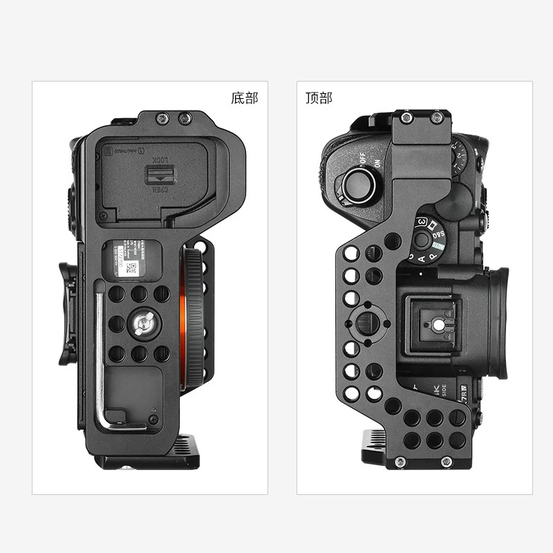 Клетка для камеры клетка кролика Sony A7R4 с отверстиями винтов 1/4 дюйма и 3/8 ручек