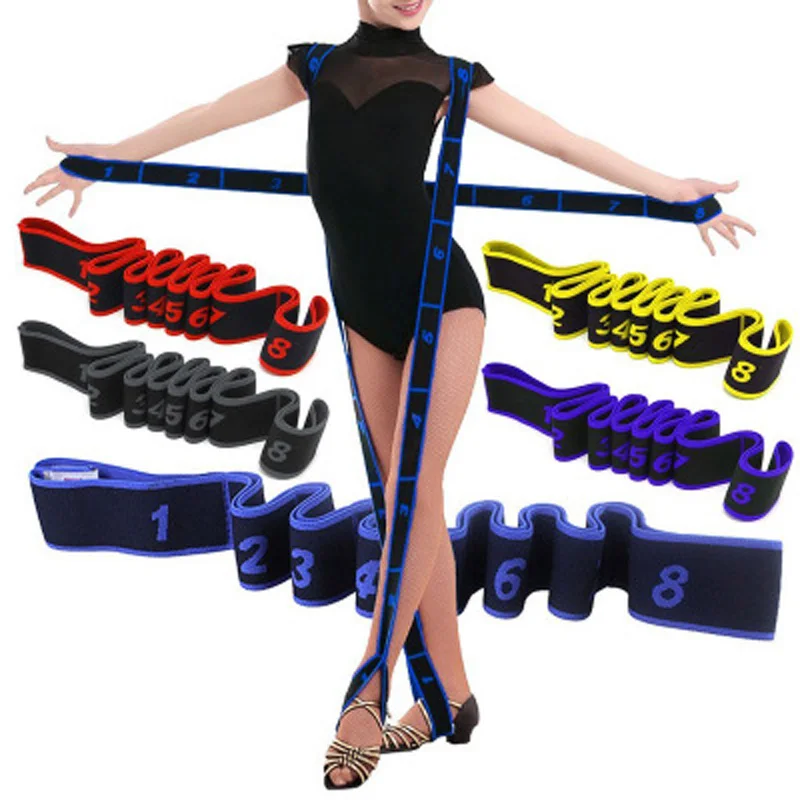 

JSYSX Pilates Gym Fitness Exercises Yoga Pull Strap Stretch Latin Dance Loop Yoga Elastic Belt Pull Up Resistance Band For Yoga