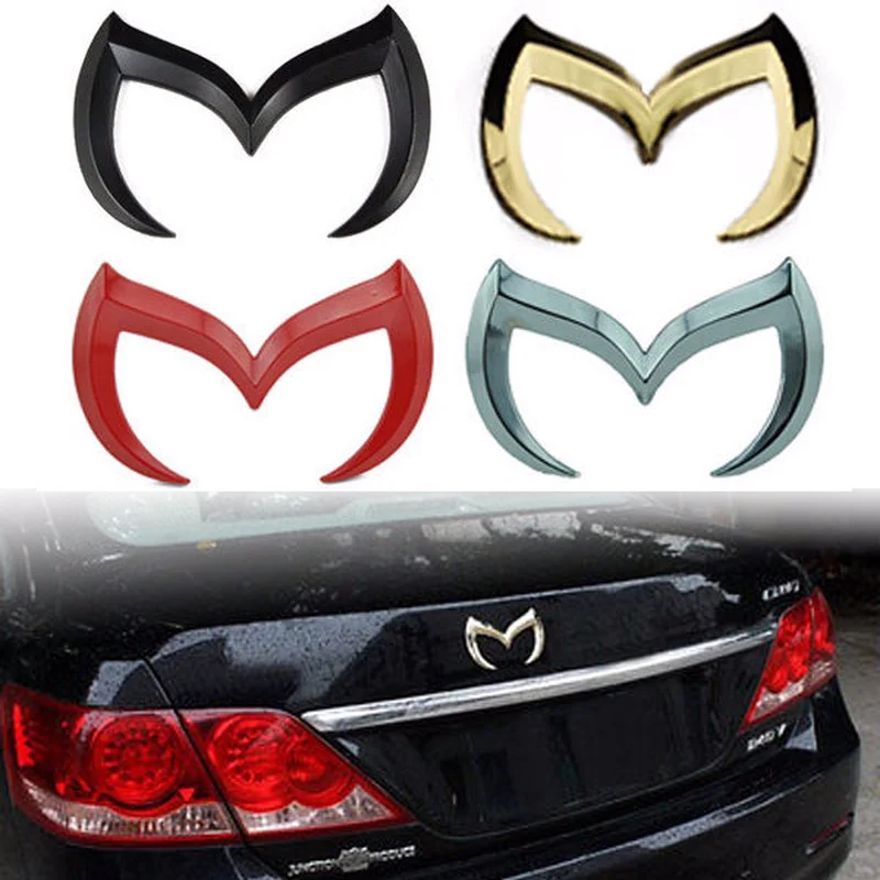 

3D Evil M Emblem Logo Bat Car Trunk Assessoires Rear Badge Decal for Mazda 3 6 Mazdaspeed CX Miata