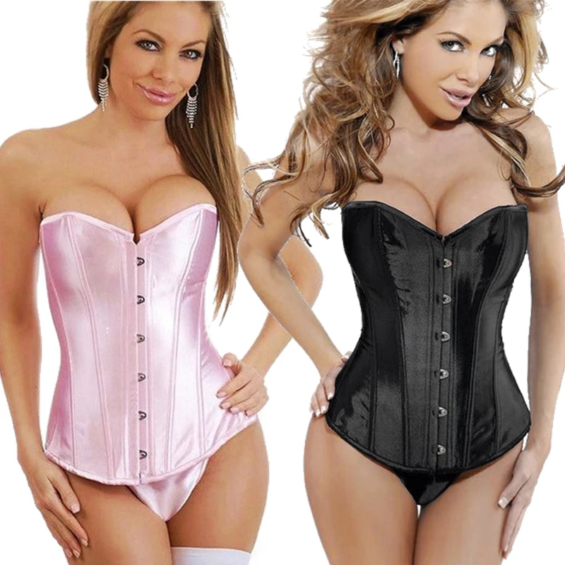 

Sexy Victorian Vintage Bridal Slim Corselet Satin Bone Lace Up Steampunk Corset Bustier Women Lingerie Corset and Bustier Corset