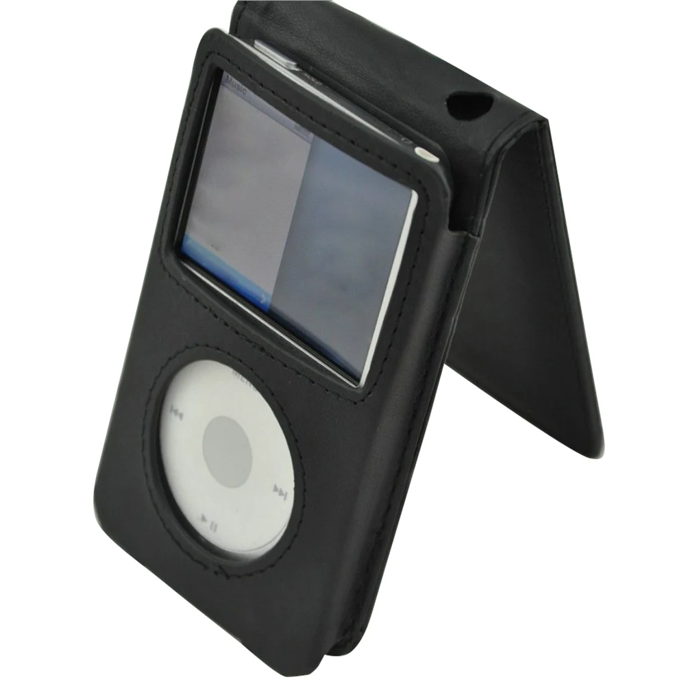 Складной держатель из искусственной кожи съемный MP3 плеер с зажимом прочный