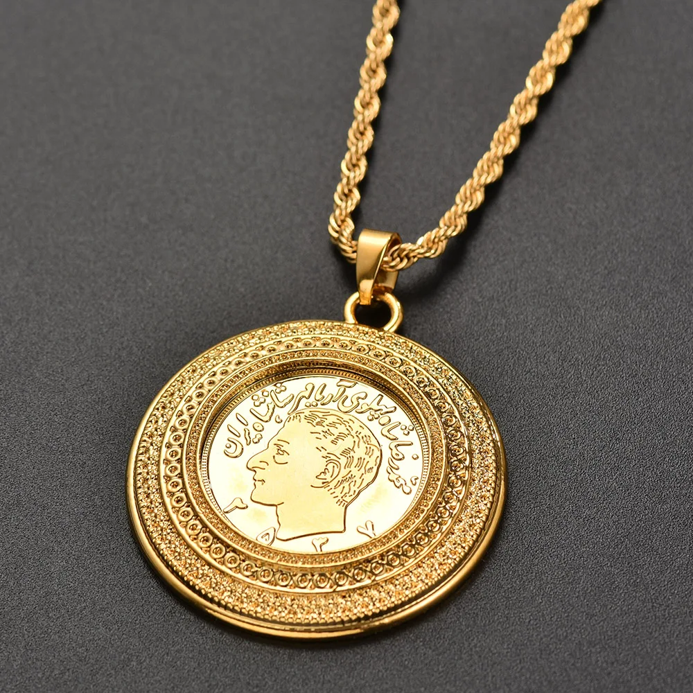 Drop Shipping Turkey Arab Coins Islam Allah Muslim Pendant Middle East Necklace Gold Coloe Coin Jewelry | Украшения и аксессуары