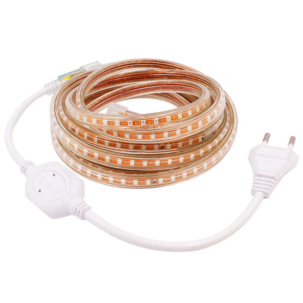 2835 SMD Светодиодная лента 220 в 240 120 светодиодный Диодная лампа s/m с европейской