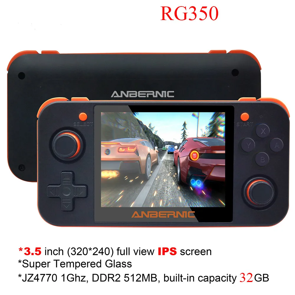 Игровая консоль в стиле ретро 3 5 дюйма IPS экран RG350 видеоигры 2500 + игр 16 симуляторов