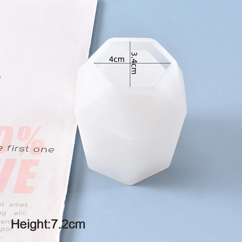 Круглый держатель для ручки форма гипса Шестигранная суккулентов цветов горшков