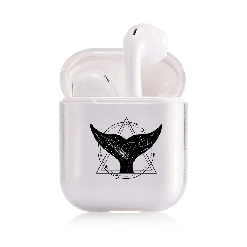 Чехол Airpods 1/2, прозрачный мягкий силиконовый чехол с рисунком восхода солнца для Bluetooth, беспроводной чехол для наушников, чехол для зарядки, сумки - Цвет: I301207