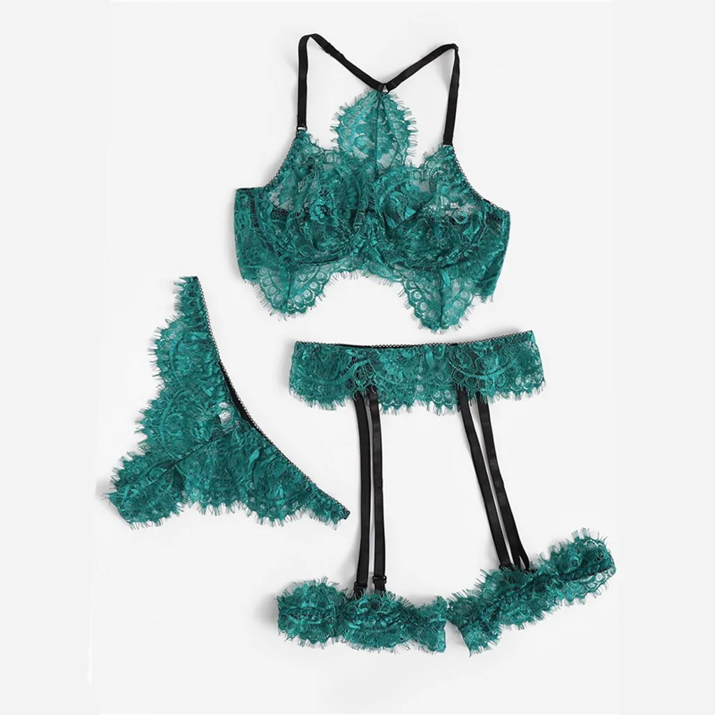 Женская бандажная Шелковая пижама сексуальное атласное белье кружевная ночная