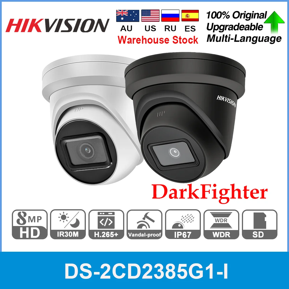 

Hikvision Original Europe Stock IP Camera DS-2CD2385G1-I 8MP Network CCTV Camera H.265 CCTV Security POE WDR SD Card Slot