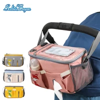 seckindogan baby stroller bag large capacity diaper bags outdoor travel hanging carriage mommy bag infant care organizer