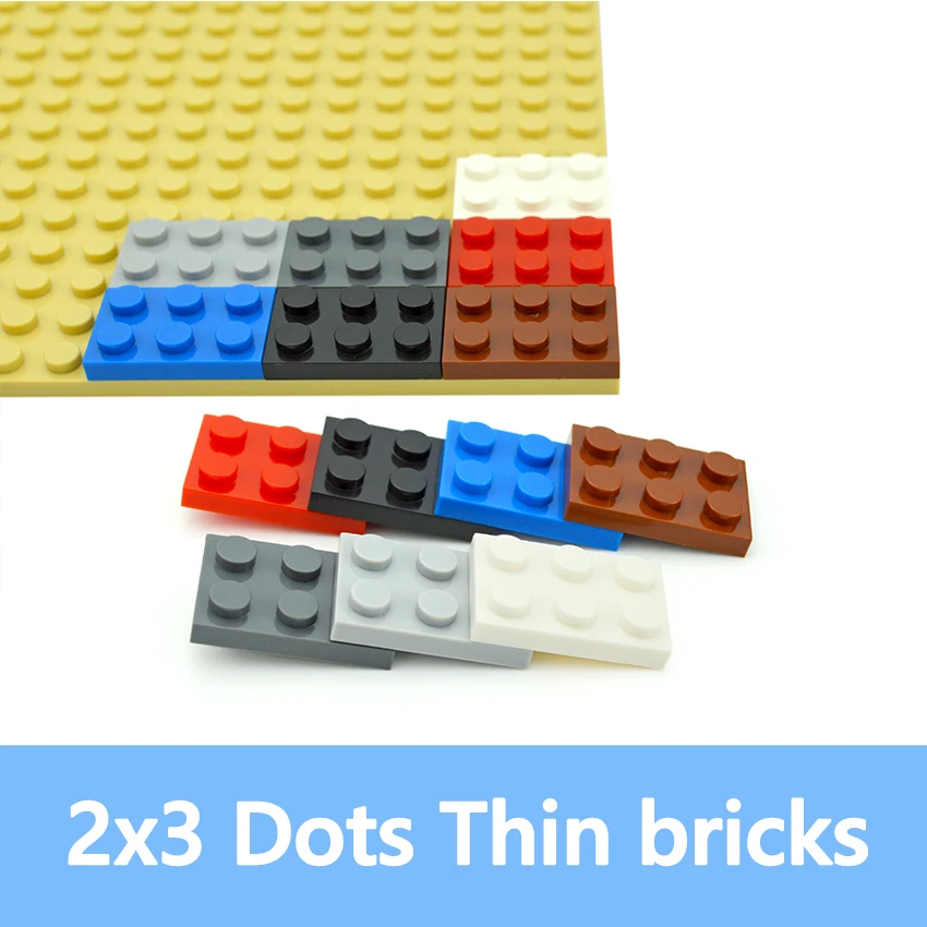 

50pcs DIY Building Blocks 2x3 Thin Figures Bricks Educational Creative 2*3 Dots Compatible With 3021 Toys For Children Gift