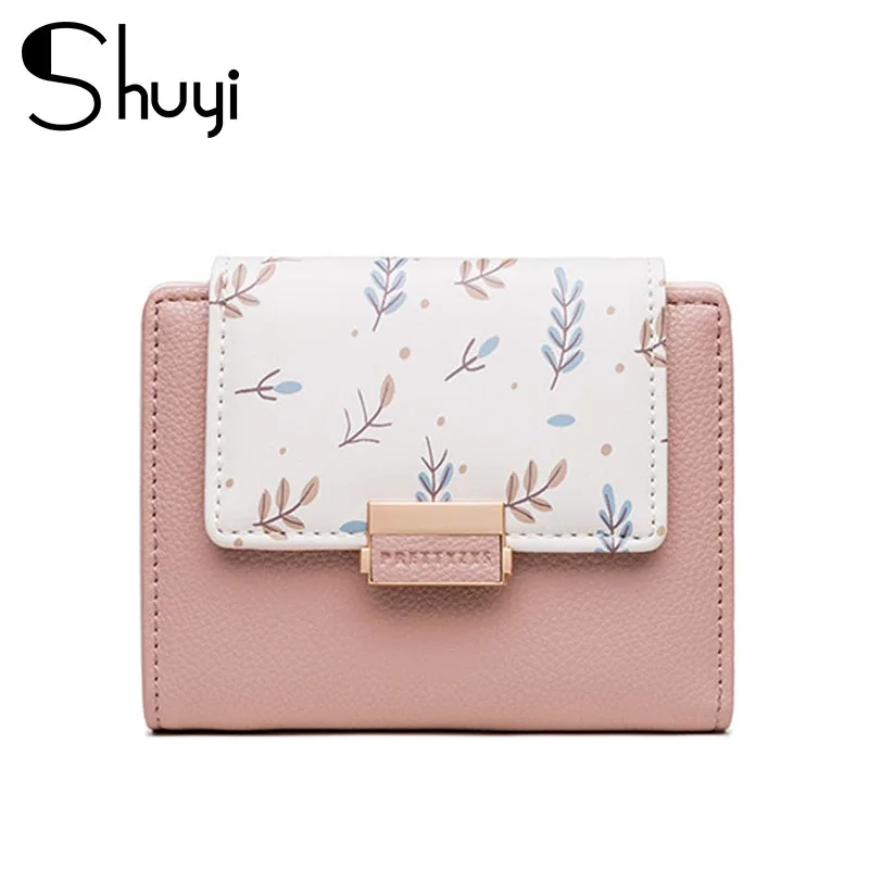 

Wallet for Women 2021 PU Leather Fashion Hasp Small Short Coin Pocket Purse Women Wallets Cards Holders Premium Brand Wallets