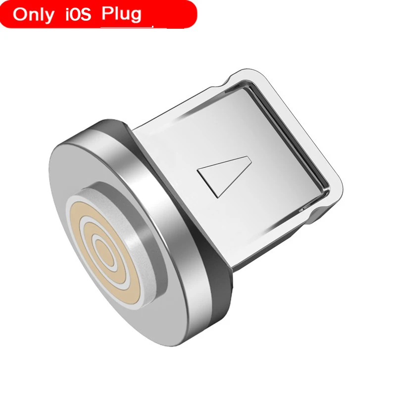 GTWIN 3A Магнитный кабель Micro USB кабель для iPhone Быстрая зарядка usb type C кабель для передачи данных для мобильного телефона Магнитный Шнур зарядное устройство 1 м/2 м - Цвет: Only IOS Plug