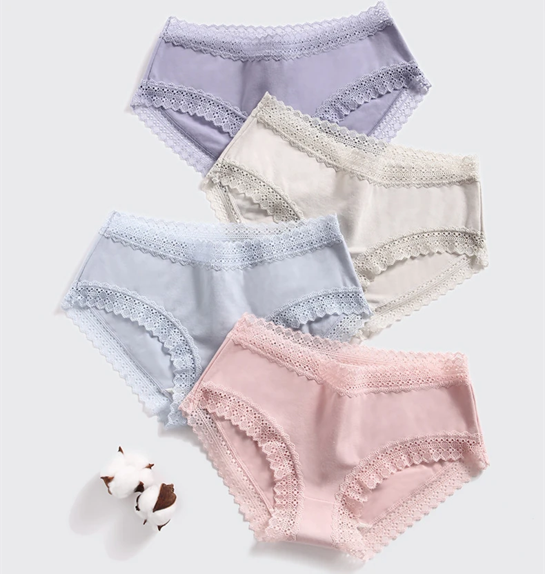 

Трусики женские из мягкого хлопка, удобное бесшовное нижнее белье, приятные для кожи трусики для женщин, пикантное нижнее белье средней пос...