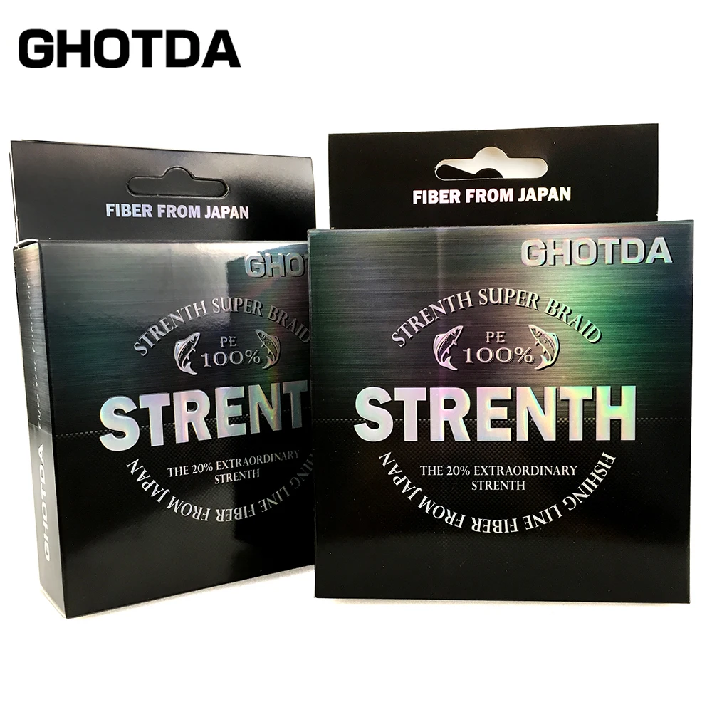 Плетеная рыболовная леска GHOTDA 4/8/9 прядей зеленая 100 м 150 300 500 многонитевая для