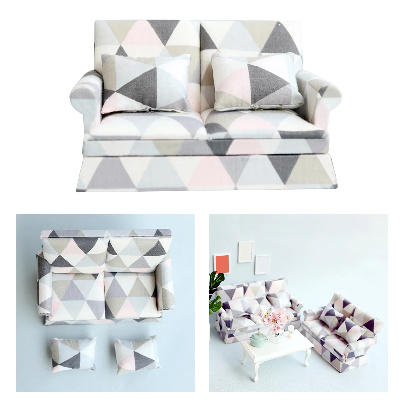 

1pc 1:12 Dollhouse Sofa Furniture Fairy Landscape Decoration Accessory Toys