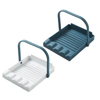 silicone plastic kitchen tool utensil organizer foldable rack spoon fork rest sauce holder collector