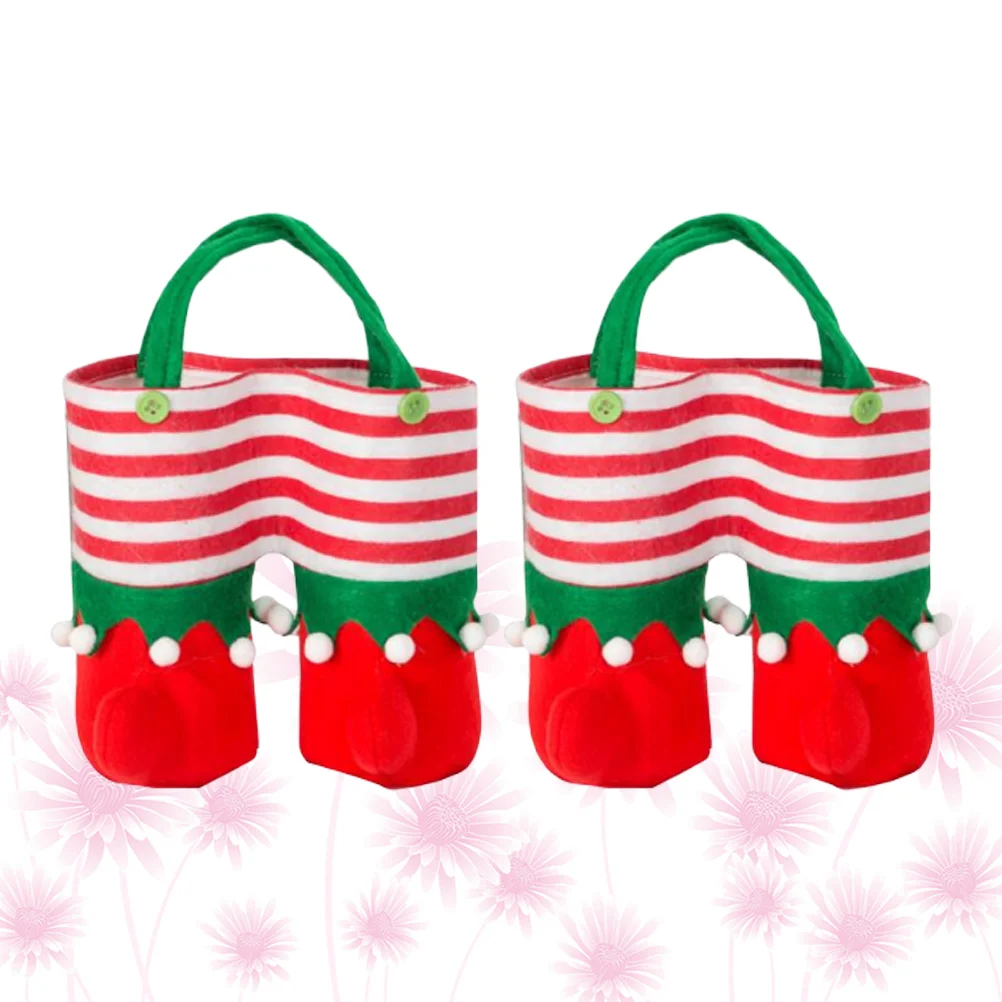 

Рождественская сумка-тоут для пива, 2 шт., восхитительная красная сумка для хранения, изолированная Портативная сумка для подарков (в стиле д...