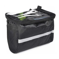 cycling large capacity bike bags bicycle front basket durable waterproof tube handlebar canvas bag outdoor sports accessories