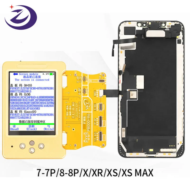 Оригинальный цветной программатор WL V6 с ЖК экраном для IPhone 11 XR XSMAX XS 8 P 7P