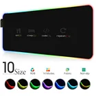 RGB коврик для мыши с программируемым кодом, черные игровые аксессуары, коврик для мыши, большой светодиодный геймерский коврик для мыши XXL с подсветкой, коврик для клавиатуры для медведей, ПК