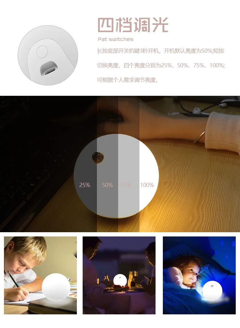 Usb-ночник с птицей из силикагеля, светодиодный, креативный, красочный, в духе Святого подарка, прикроватный светильник, прикроватный, крутой, светодиодный, USB