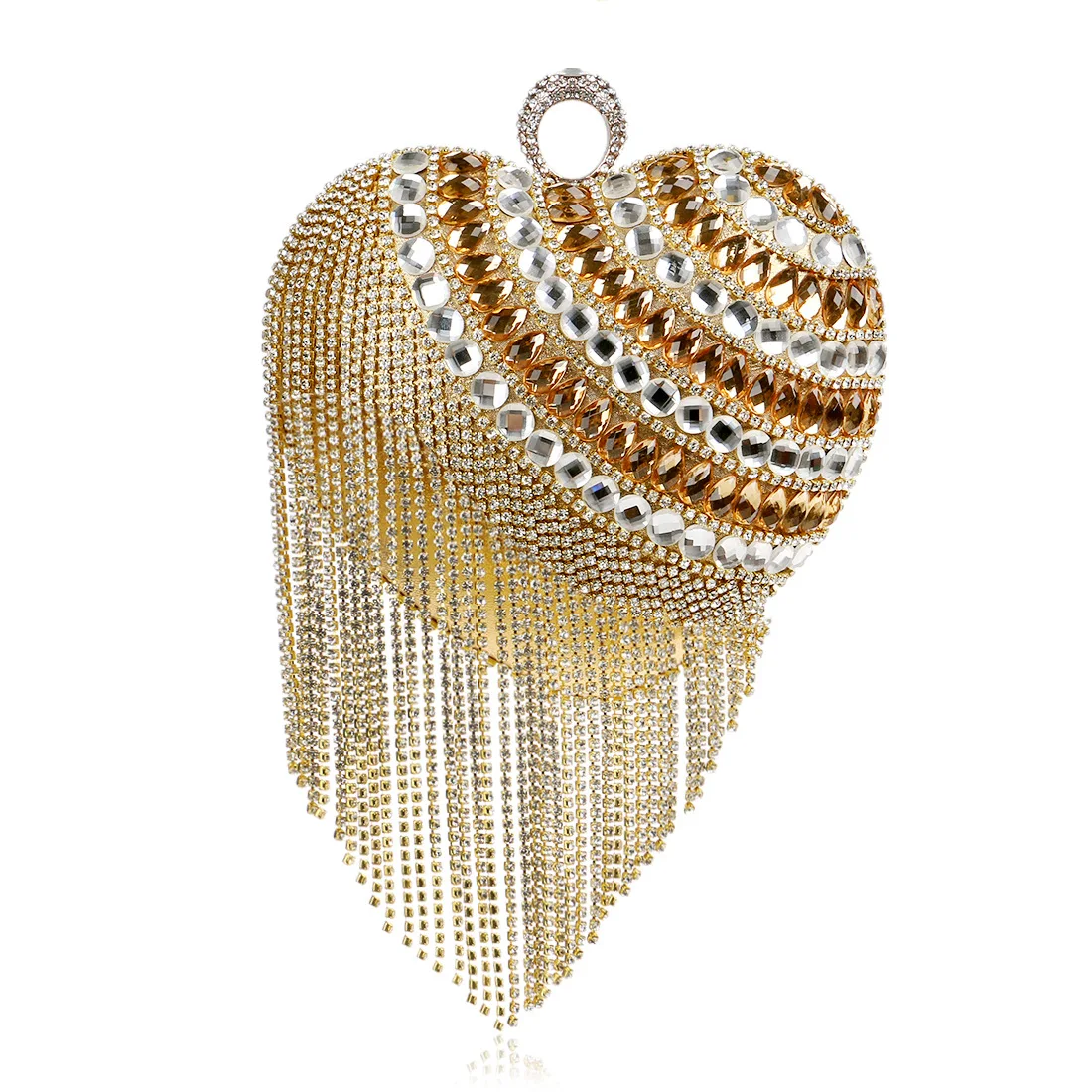 

Tassel Fashion Women Pearl Beaded Crystal Party Chain Evening Bag Bridal Wedding Round Ball Wrist Bag Day Clutch Purse Handbag