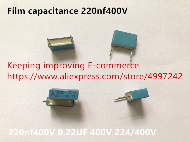 

Original new 100% film capacitance 220nf400V 0.22UF 400V 224/400V (Inductor)