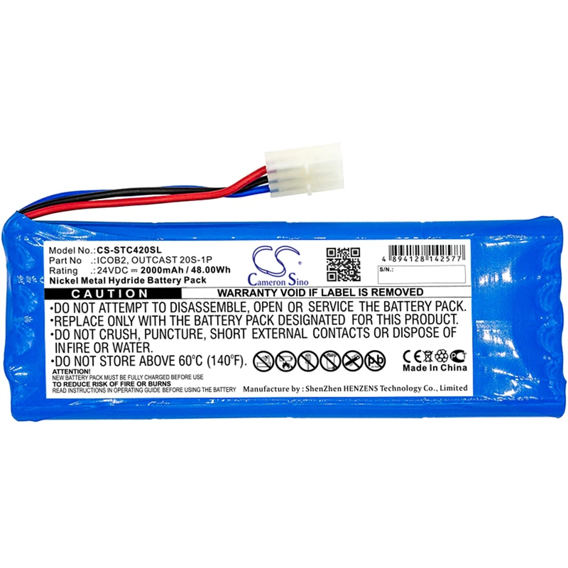 

Cameron Sino 2000mAh Battery for Soundcast Outcast ICO420, Outcast ICO421 , ICOB2,OUTCAST 20S-1P