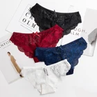 Трусы женские кружевные 6 шт.партия, прозрачные хлопковые с вырезами