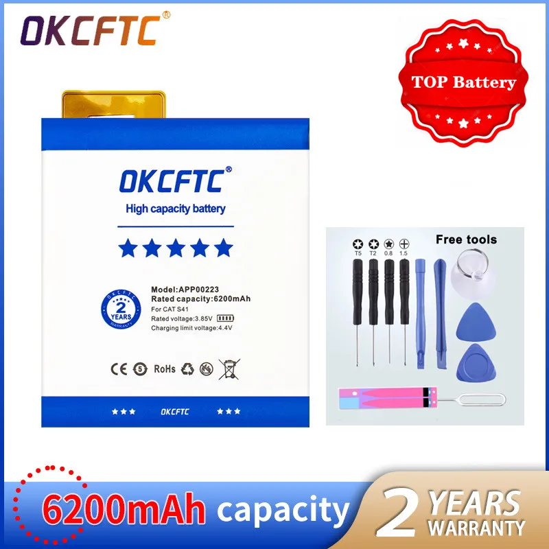 

OKCFTC 6200mAh Замена батареи для CAT S41 APP00223 батарея