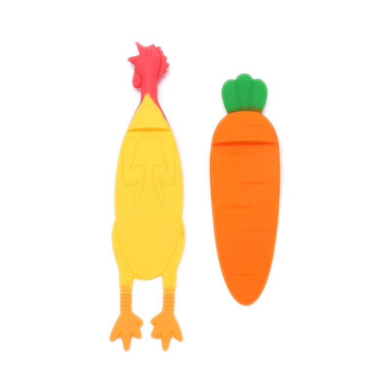 

1 шт. креативные милые силиконовая морковь Закладка для книги культура Творческий мультфильм студенческие чтения Закладка для книги офисна...