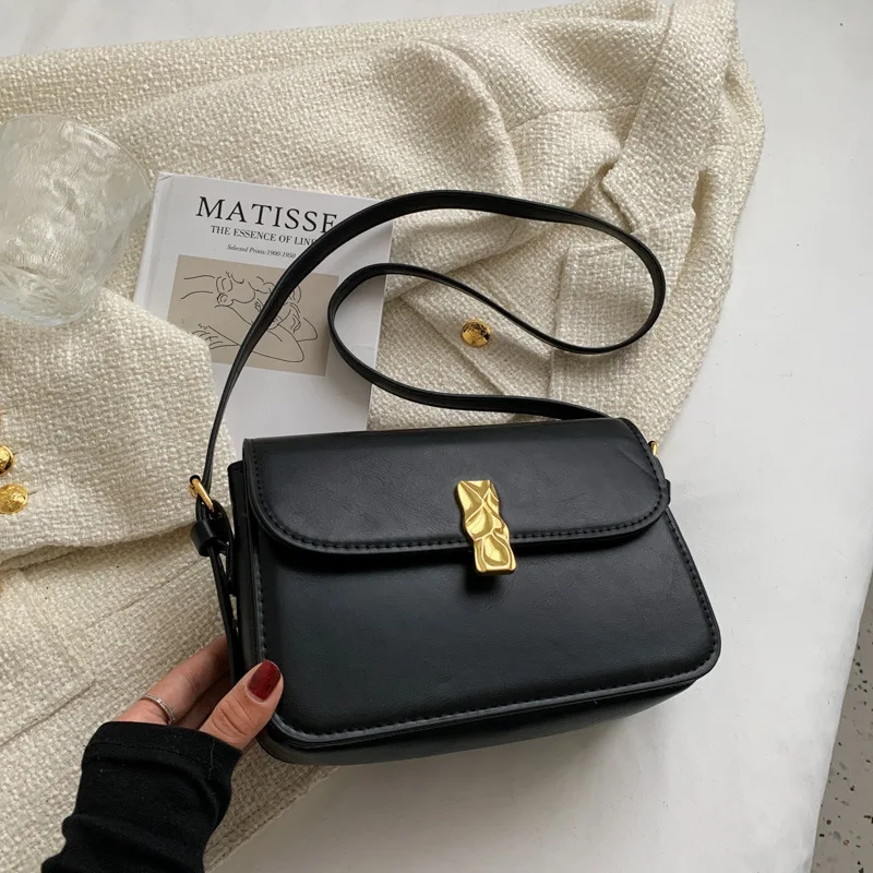 

Textured Messenger Bag Women's Bag 2021 New Trendy Fashion Retro One-shoulder Underarm Bag Wild Messenger Small Square Bag