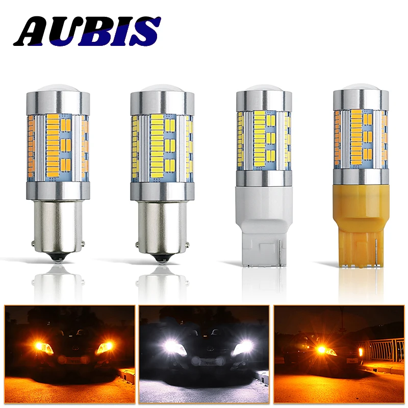 

2PCS T20 7440 W21W Canbus LED Bulb 1156 BA15S PY21W 4014 105SMD For Car Turn Signal Bulb Reverse Light No Hyperflash Lamp