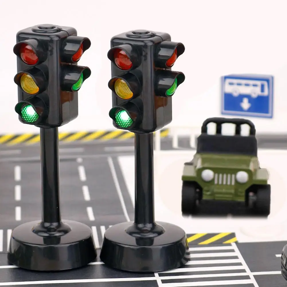 Миниатюрные светофорные дорожные знаки модель камеры светильник музыкой и