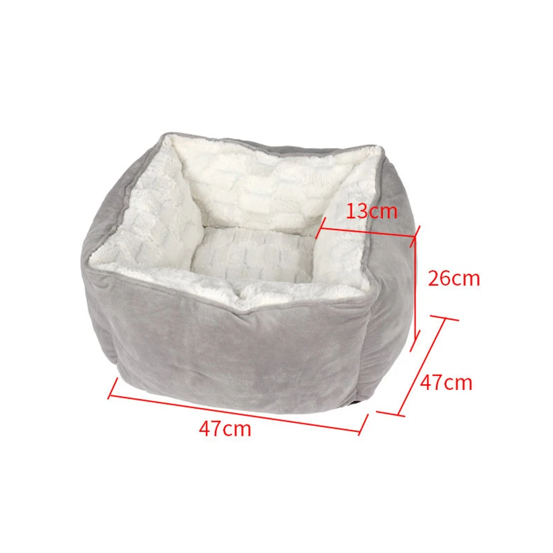 

Dog Bed House Soft Square Dog House Winter Pet Cushion Mats for Small Dogs Cats Pet Bed Warm Puppy Kennel Pet Supplies