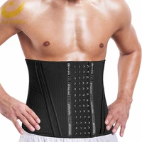 lazawg men waist trainer belt sauna sweat belly slimming body shaper corset control trimmer sport fat burner workout weight loss