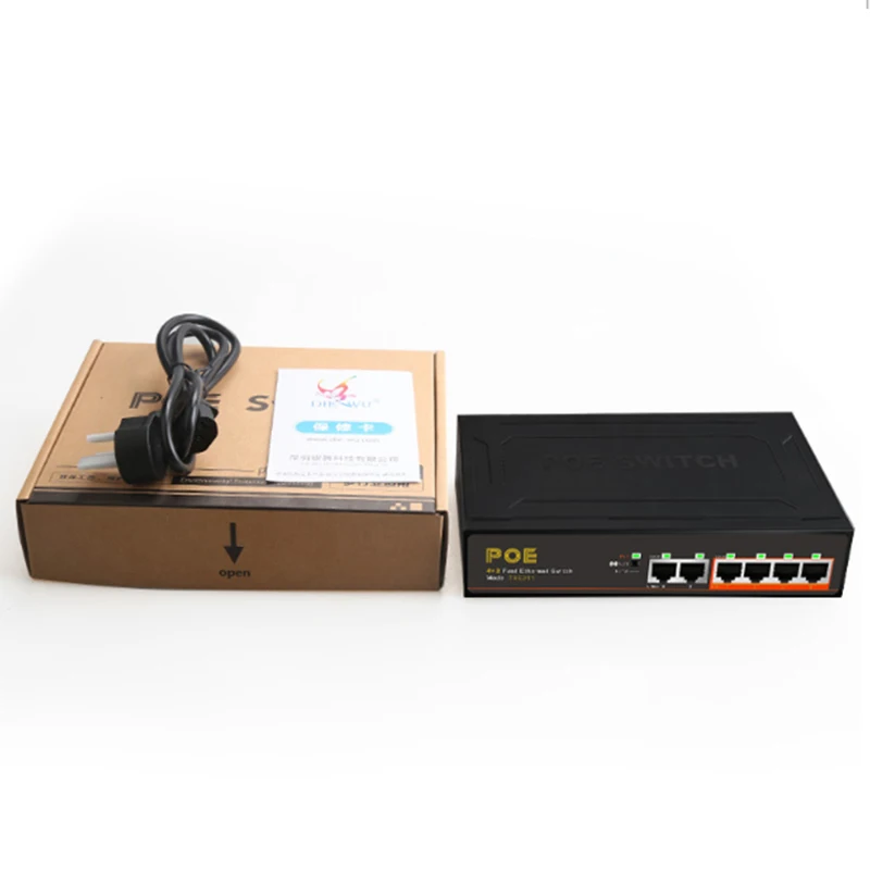 8 + 2 порта 10/100 Мбит/с PoE стандартный переключатель питания через Ethernet для IP камер AP