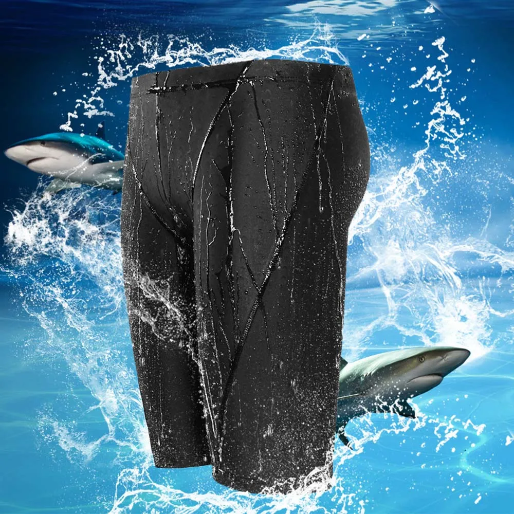 

Professional Swimming Trunks Men Black Swimwear Shorts for Men Swimmers Sharkskin Male Summer Beach Shorts Swimsuit Pant L-5XL