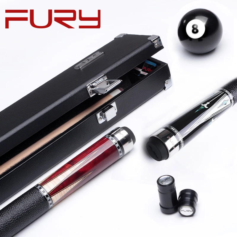 Fury Billiard Pool Cue Stick Kit Maple Shaft модная цифровая гравировка кожаная пленка 2019 Новое