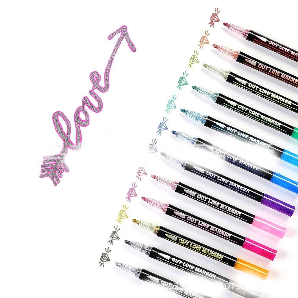 12 шт. контурная ручка на день рождения поздравление Рождество Подарочная